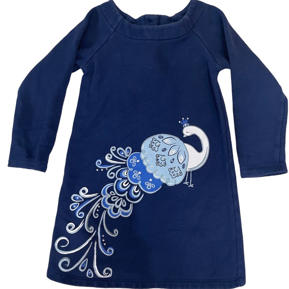GYMBOREE: Navy Peacock Dress, Size 6